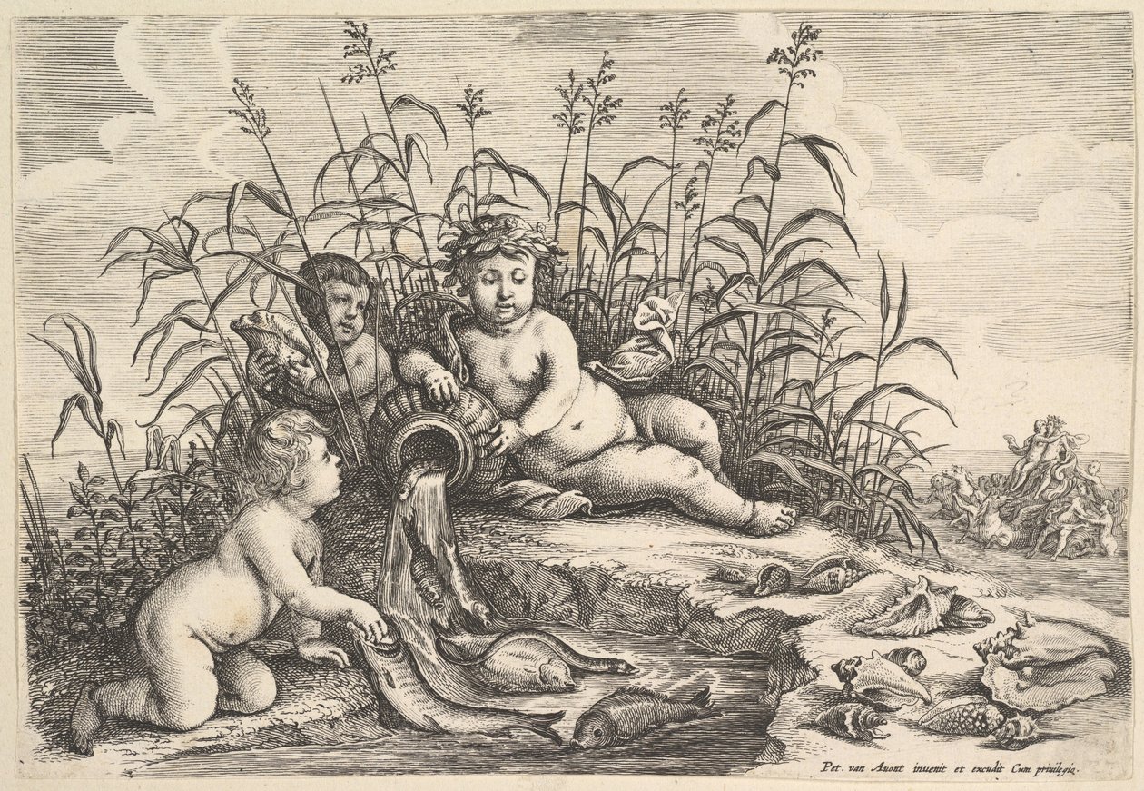 Water The Four Elements by Wenceslaus Hollar