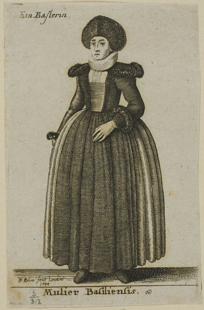Woman of Basel by Wenceslaus Hollar