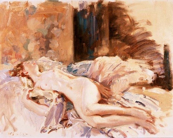 Reclining Nude by Wilfred Gabriel de Glehn