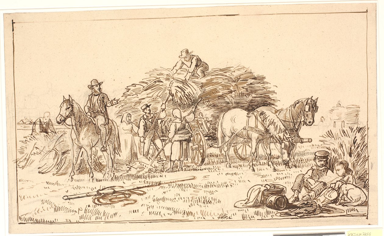 Harvest Scene by Wilhelm Marstrand
