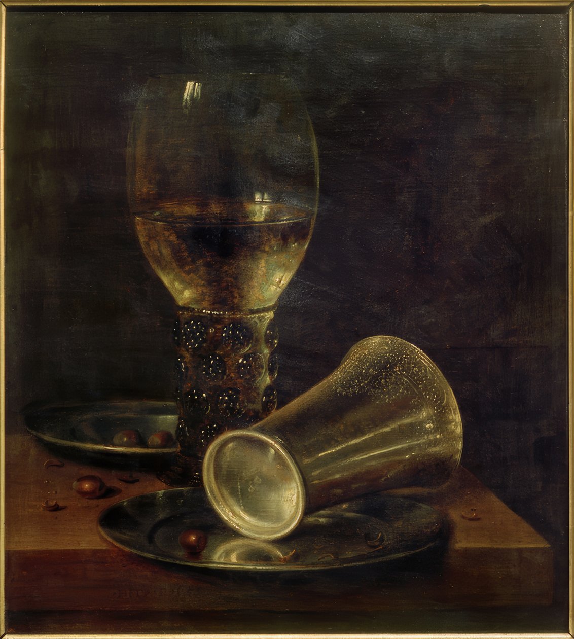 Still Life with Overturned Drinking Cup by Willem Claesz. Heda