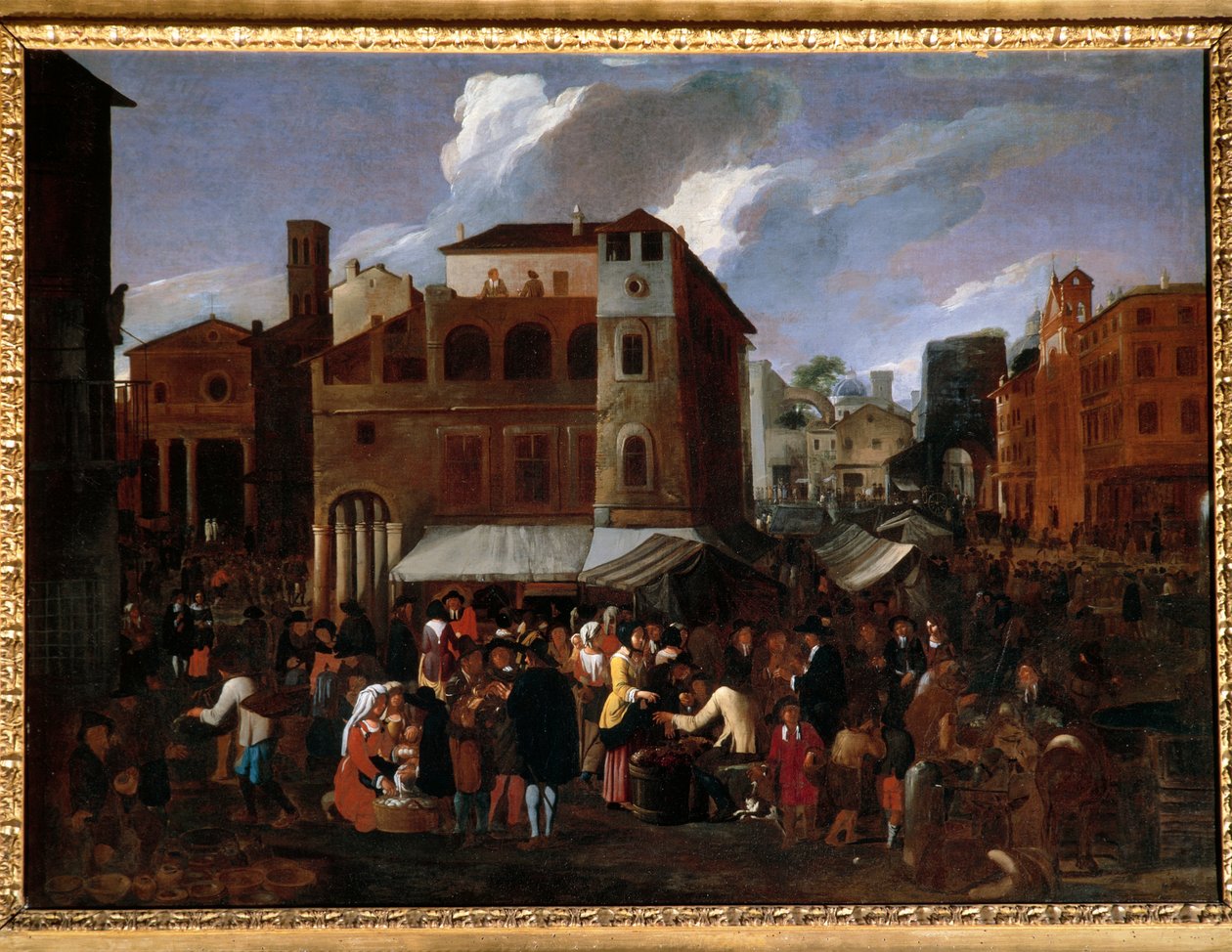 Market Scene by Willem Reuter