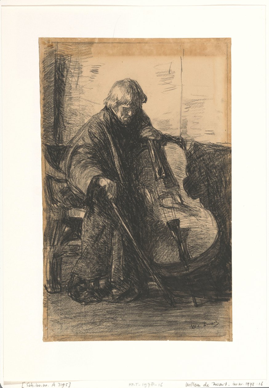 Cellist by Willem de Zwart
