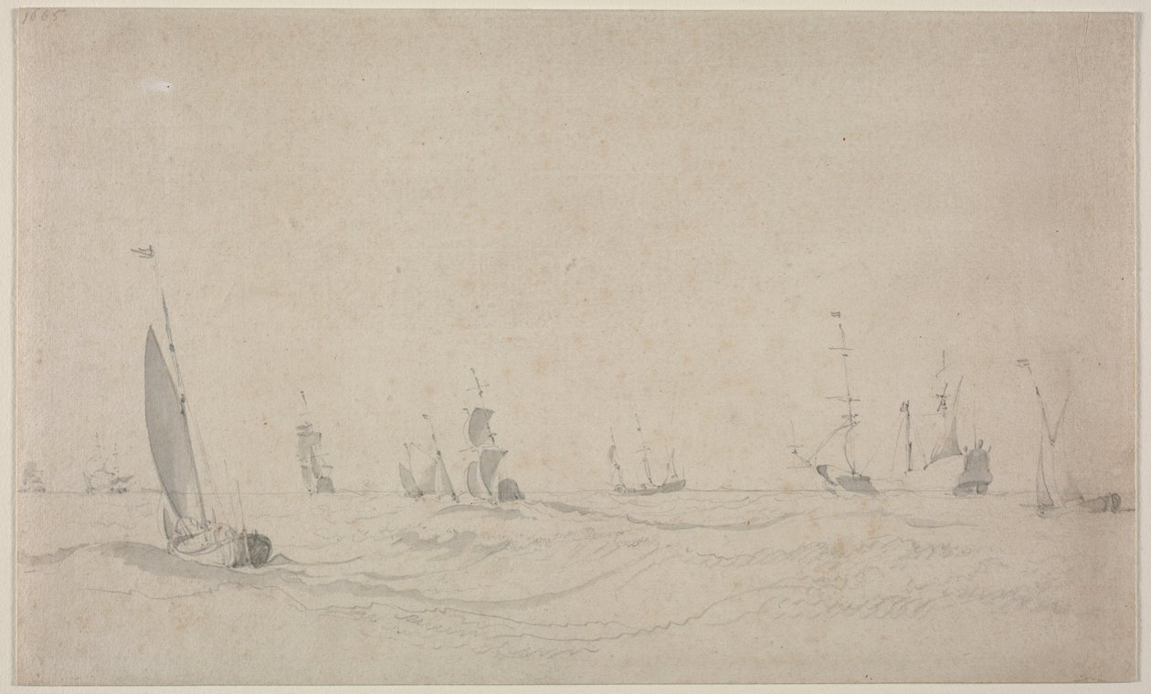 Shipping on a Rough Sea by Willem van de Velde
