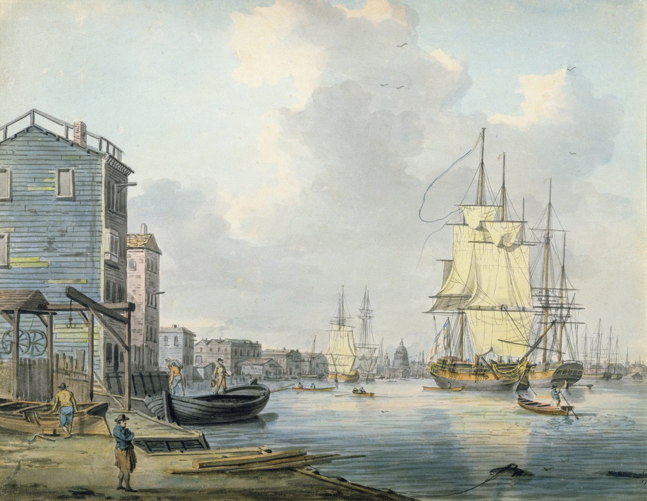 The Thames at Rotherhithe, 1790s by William Anderson