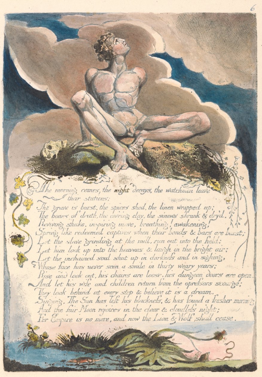 America. A Prophecy, Plate 8, The Morning Comes by William Blake