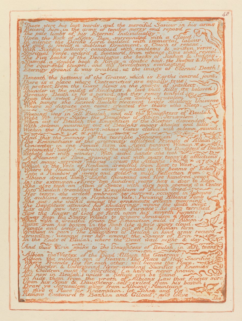 Jerusalem, Plate 48 by William Blake