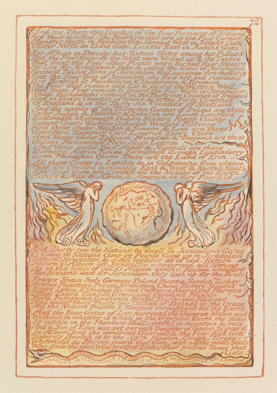 Jerusalem, Plate 72 by William Blake