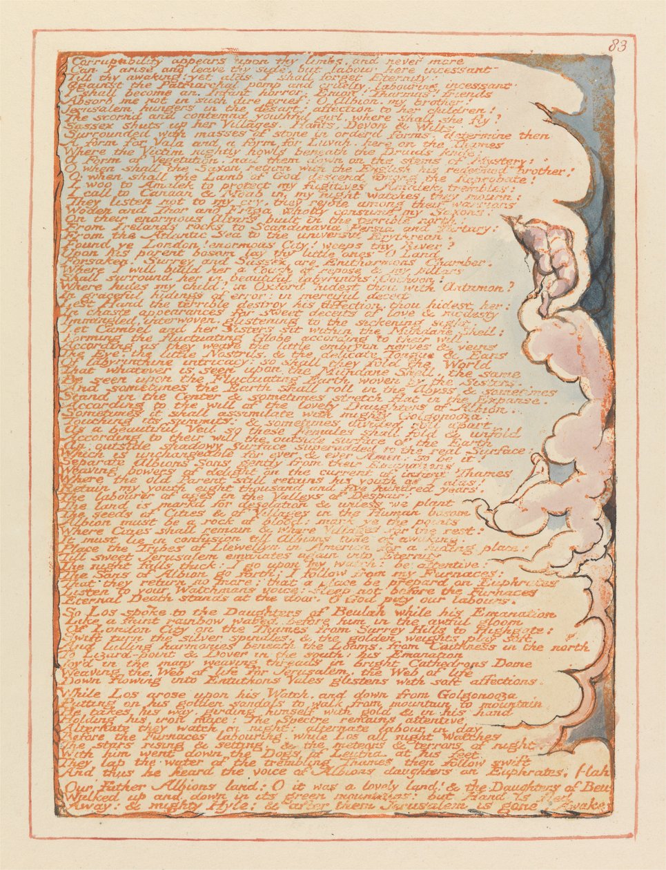Jerusalem, Plate 83 by William Blake