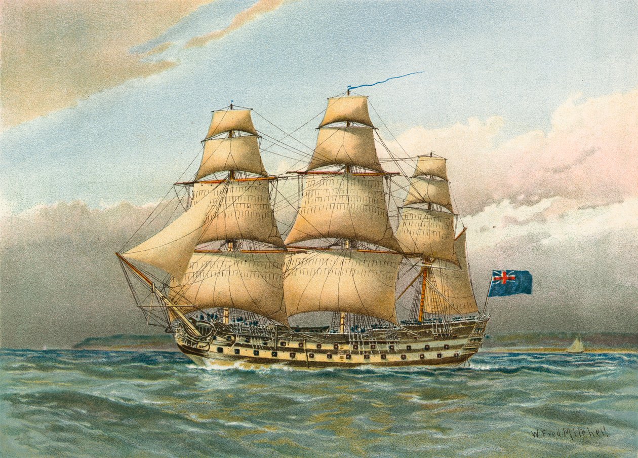 Battle Ship About 1760 by William Frederick Mitchell