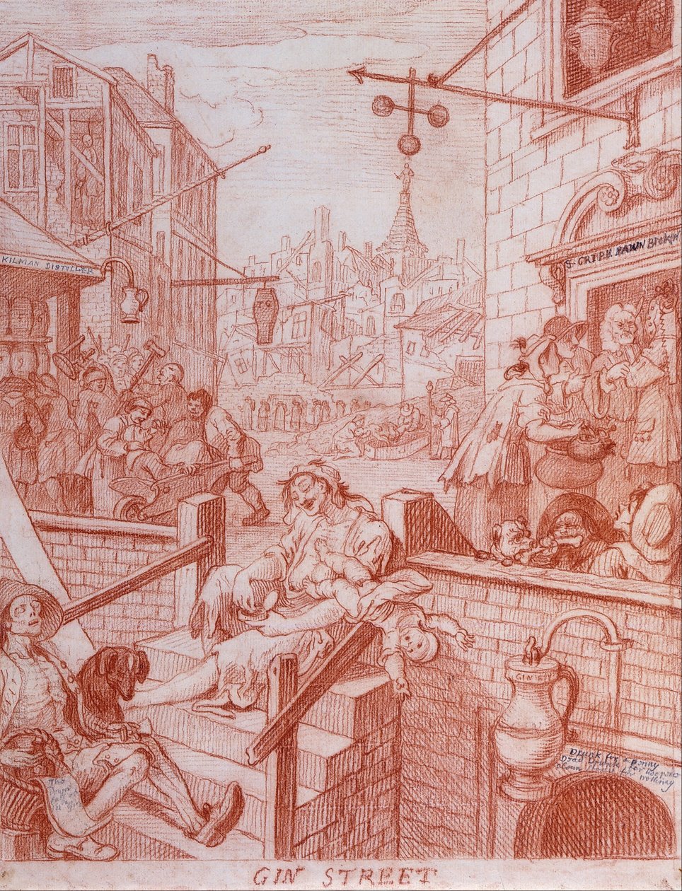 Gin Street by William Hogarth