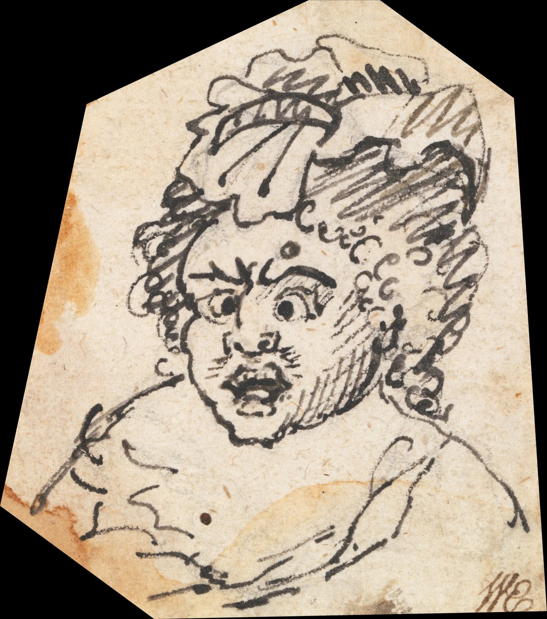 Grotesque Male Head by William Hogarth