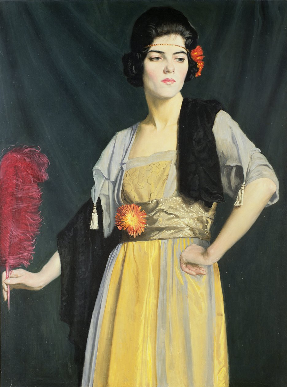 The Feather Fan by William Strang