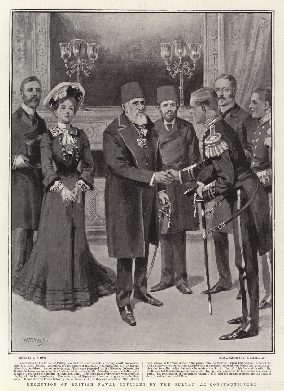 Reception of British Naval Officers by the Sultan at Constantinople by William T. Maud