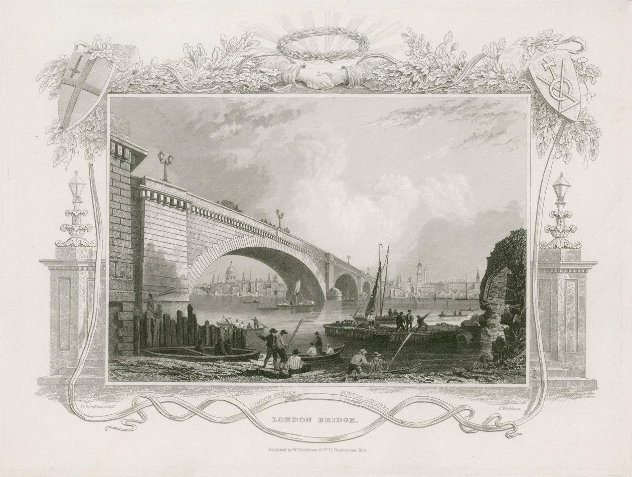 London Bridge by William Tombleson