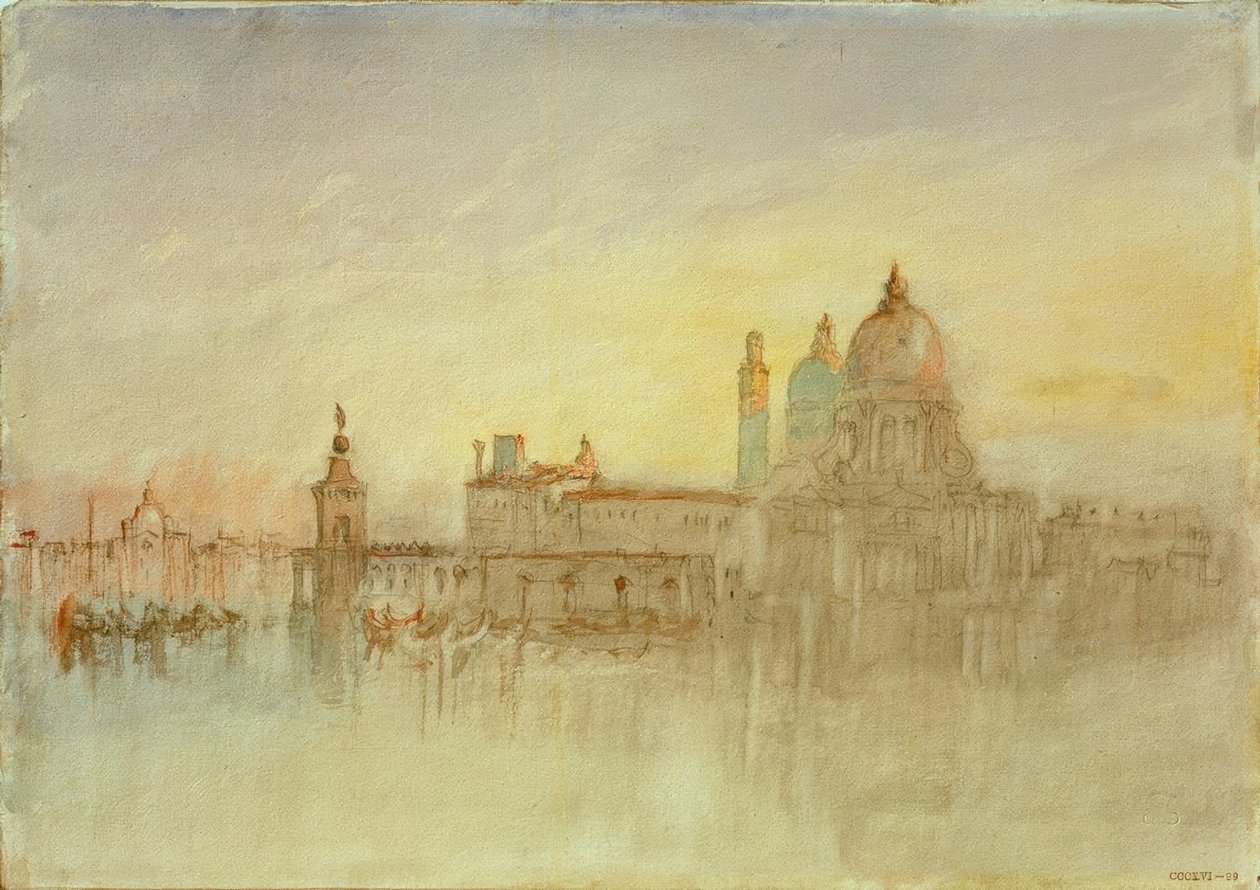 The Punta della Dogana, and Santa Maria della Salute at Twilight by Joseph Mallord William Turner