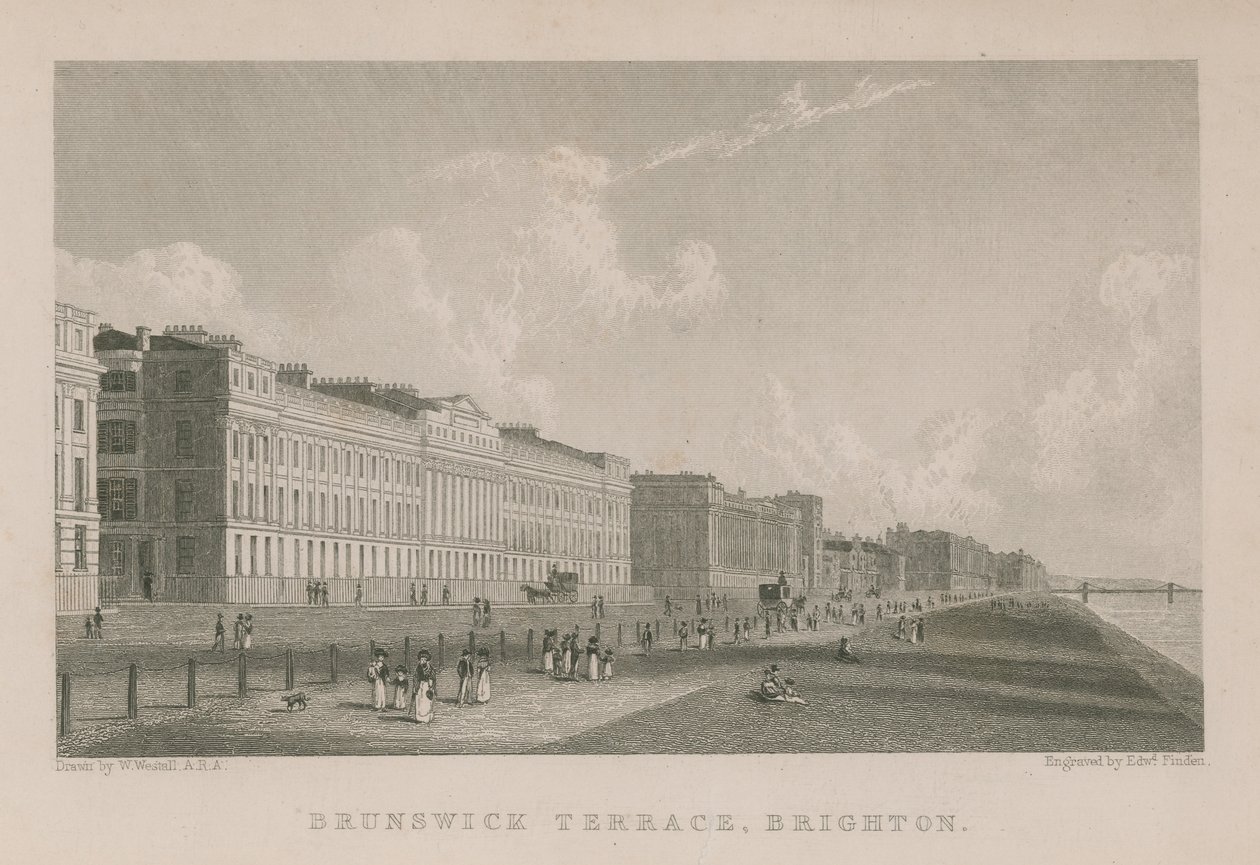 General view of Brunswick Terrace in Brighton by William Westall