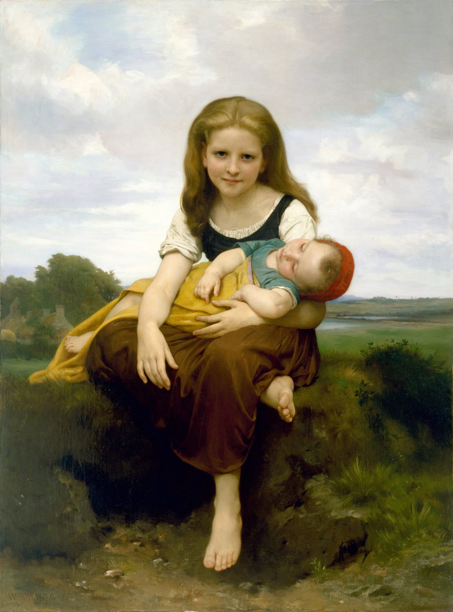 The Elder Sister by William Adolphe Bouguereau