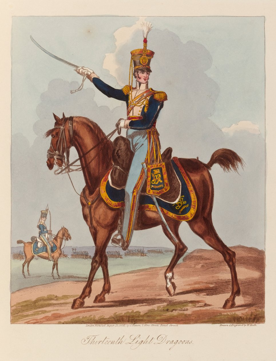 Thirteenth Light Dragoons by William (after) Heath