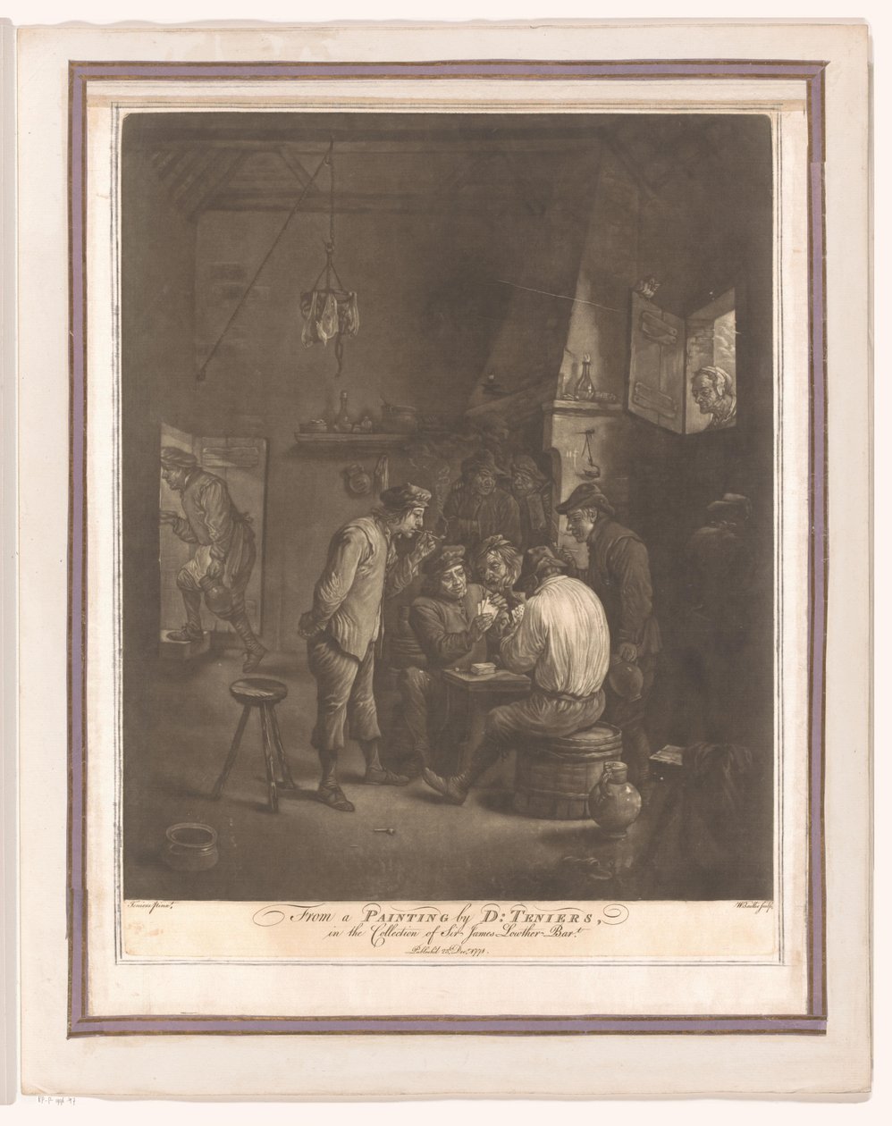 Peasants Playing Cards in an Inn by William Baillie