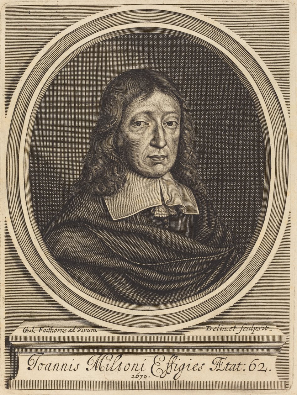 John Milton by William Faithorne