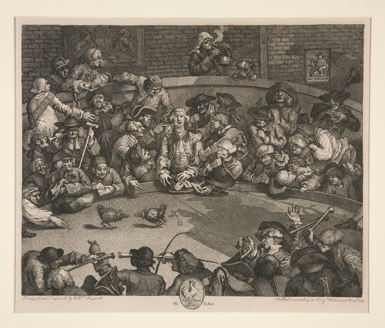 The Cock Fight by William Hogarth