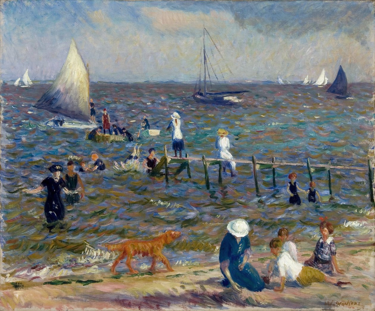 The Little Pier by William James Glackens