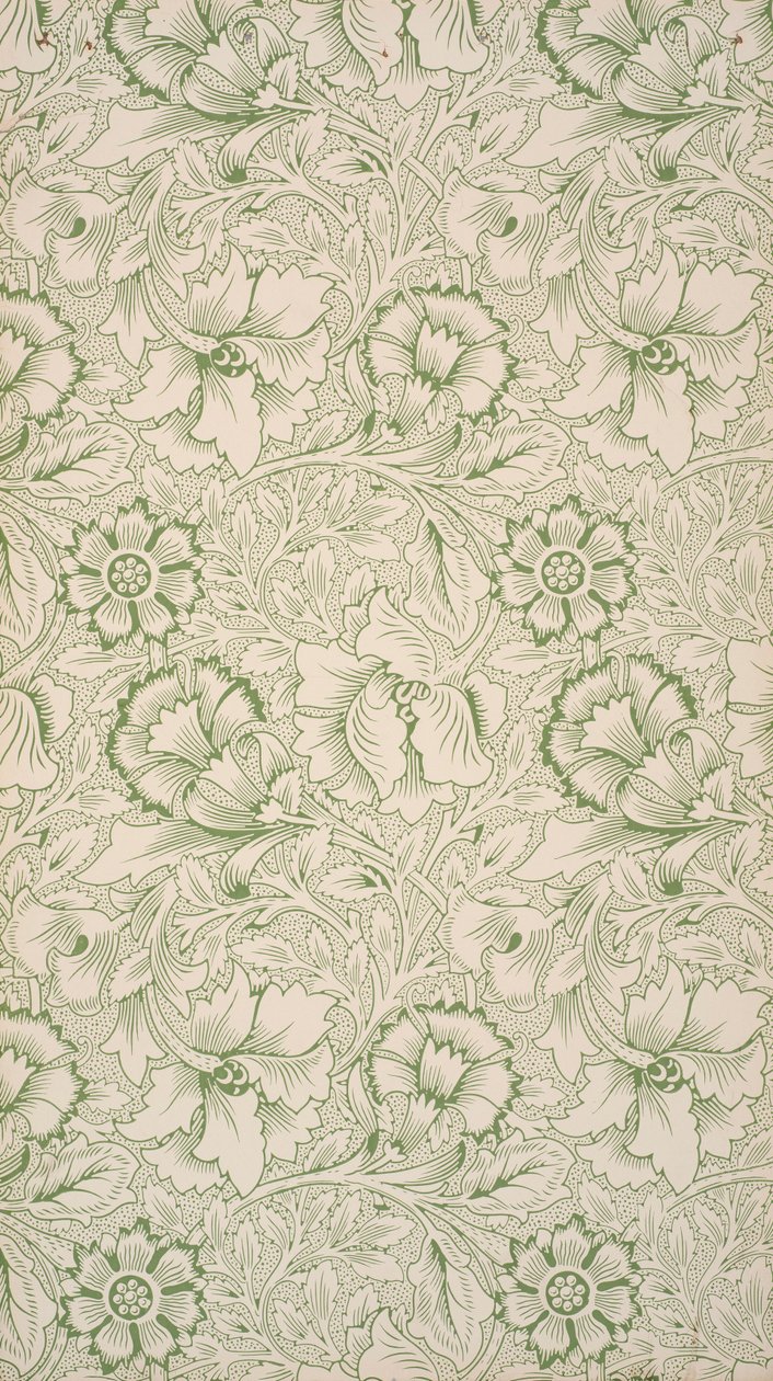 Pink and Poppy Wallpaper by William Morris