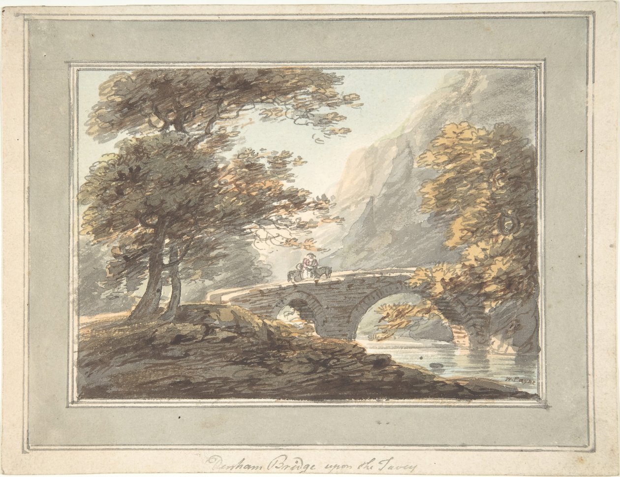 Denham Bridge upon the Tavy, 1780-1830 by William Payne