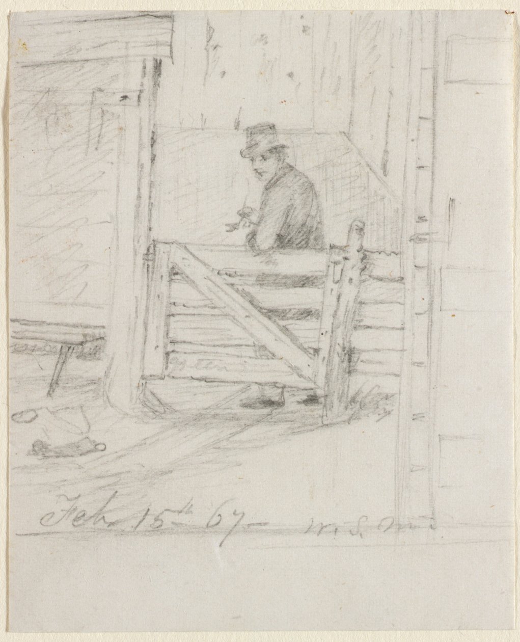 Resting on the Fence by William Sidney Mount