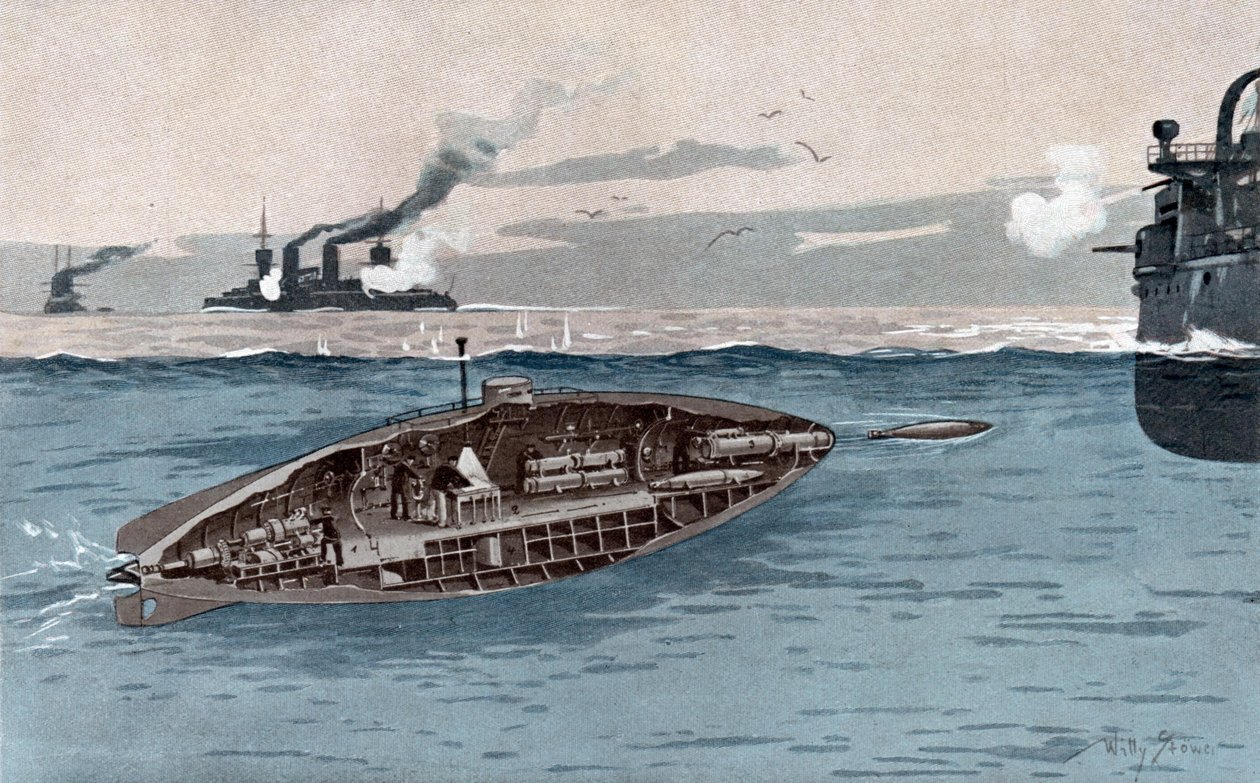 Submarine, c1905 by Willy Stöwer