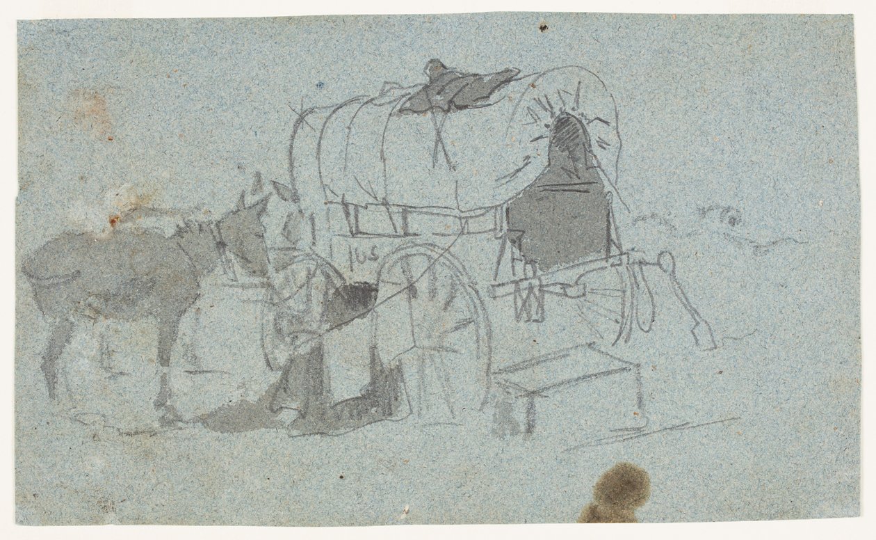Army Wagon and Mule by Winslow Homer