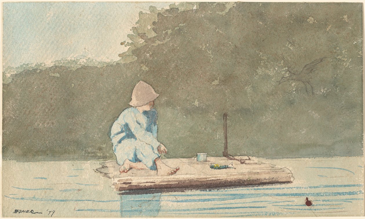 Boy on a Raft by Winslow Homer