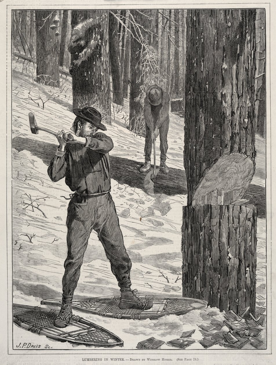 Lumbering in Winter by Winslow Homer