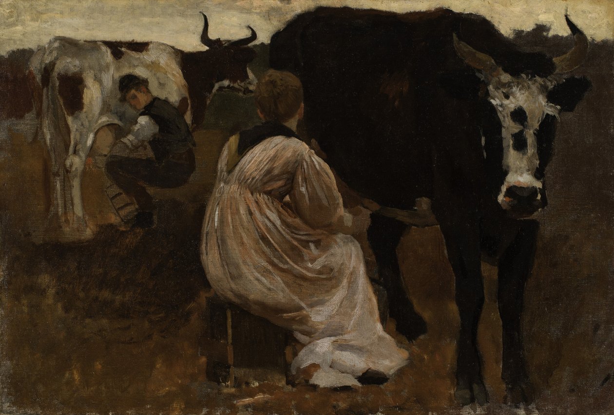 Milking by Winslow Homer