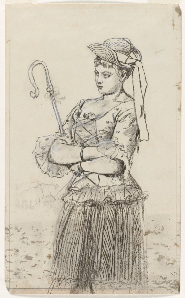 Shepherdess, c. 1878 by Winslow Homer