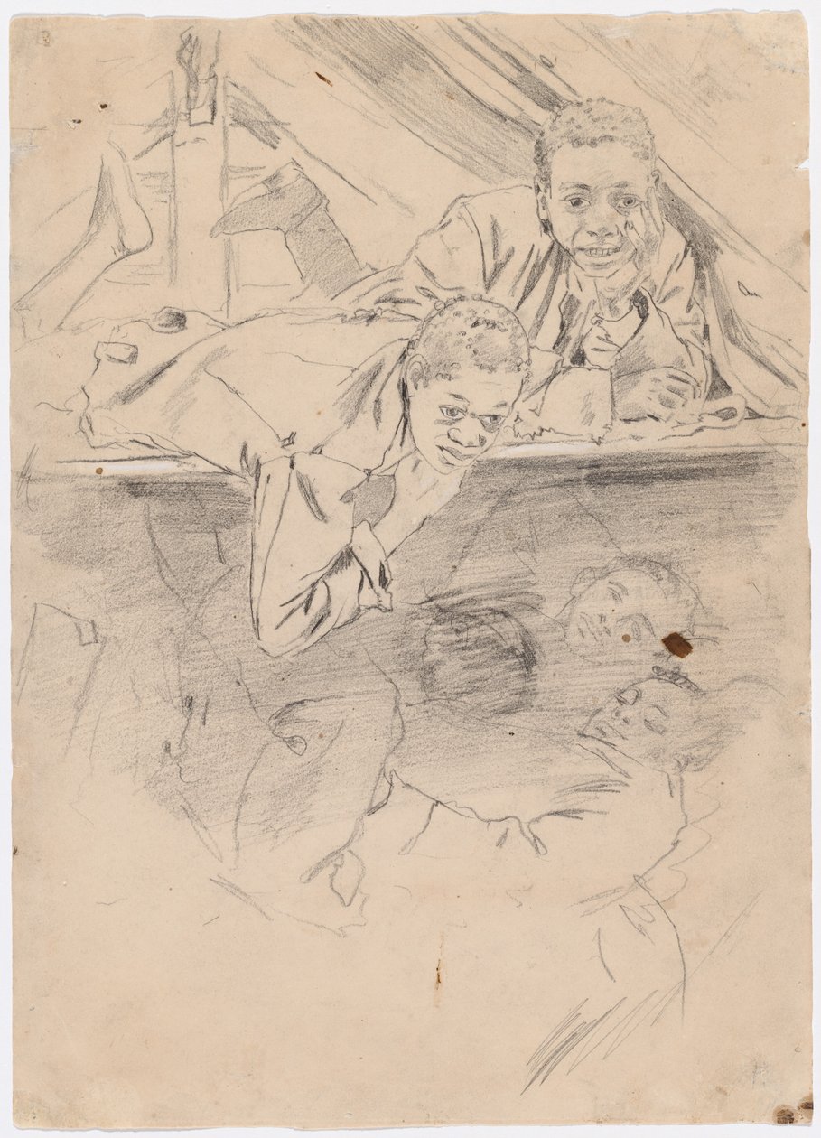 Study for "Army Boots" (verso) by Winslow Homer