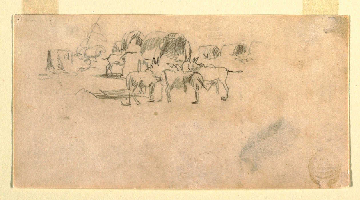 Wagon Train in Camp by Winslow Homer