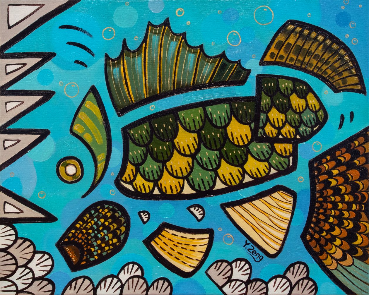 Freshwater Fishes Walleye, 2023 by Yue Zeng