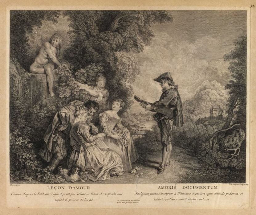 Love Lesson by Jean Antoine Watteau