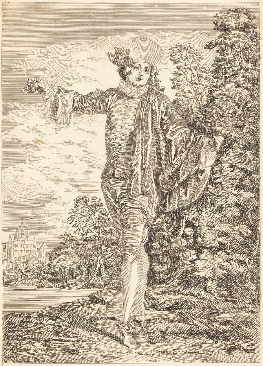 Indifferent by after Antoine Watteau