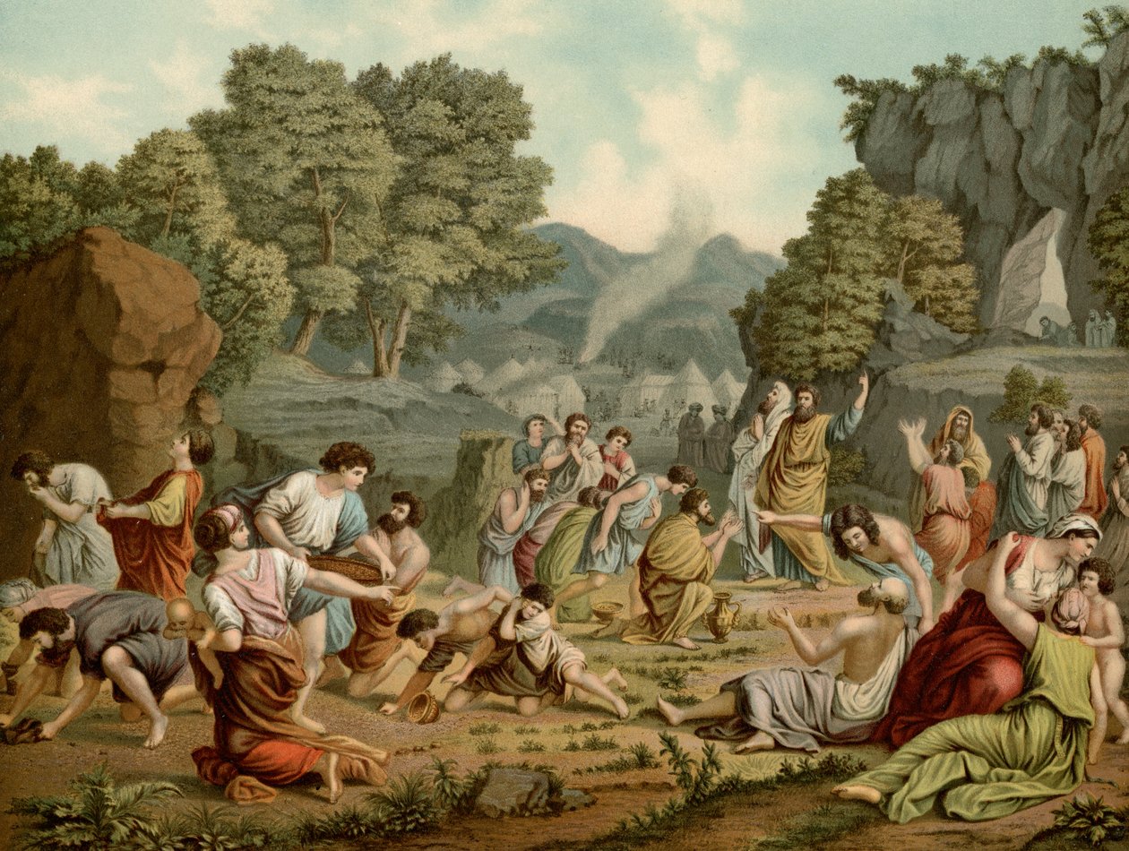 Collecting Manna in the Desert by after Nicolas Poussin