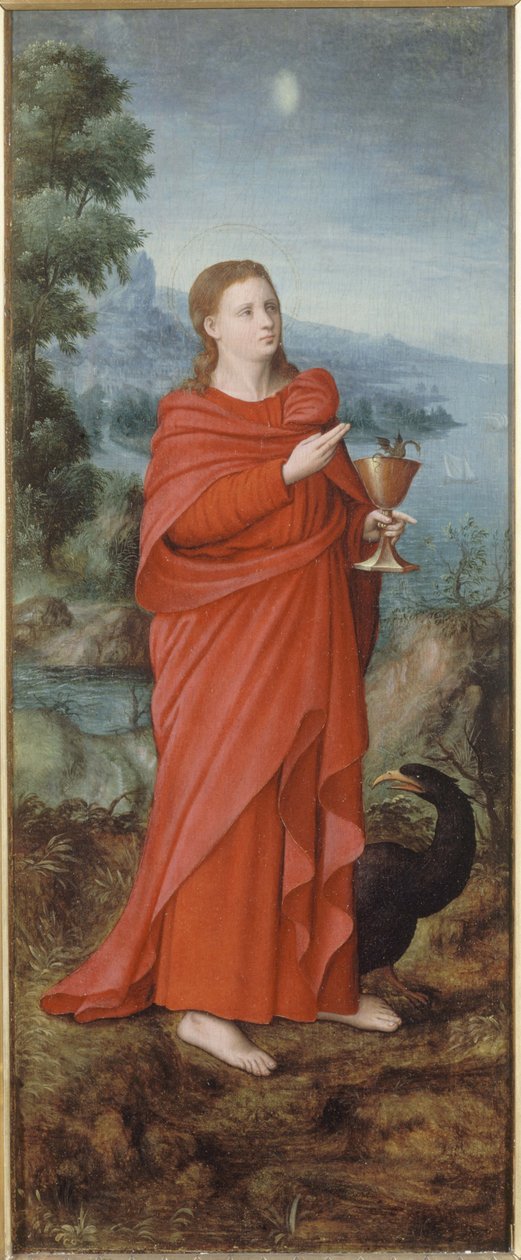 Saint John at Patmos by anonymous 