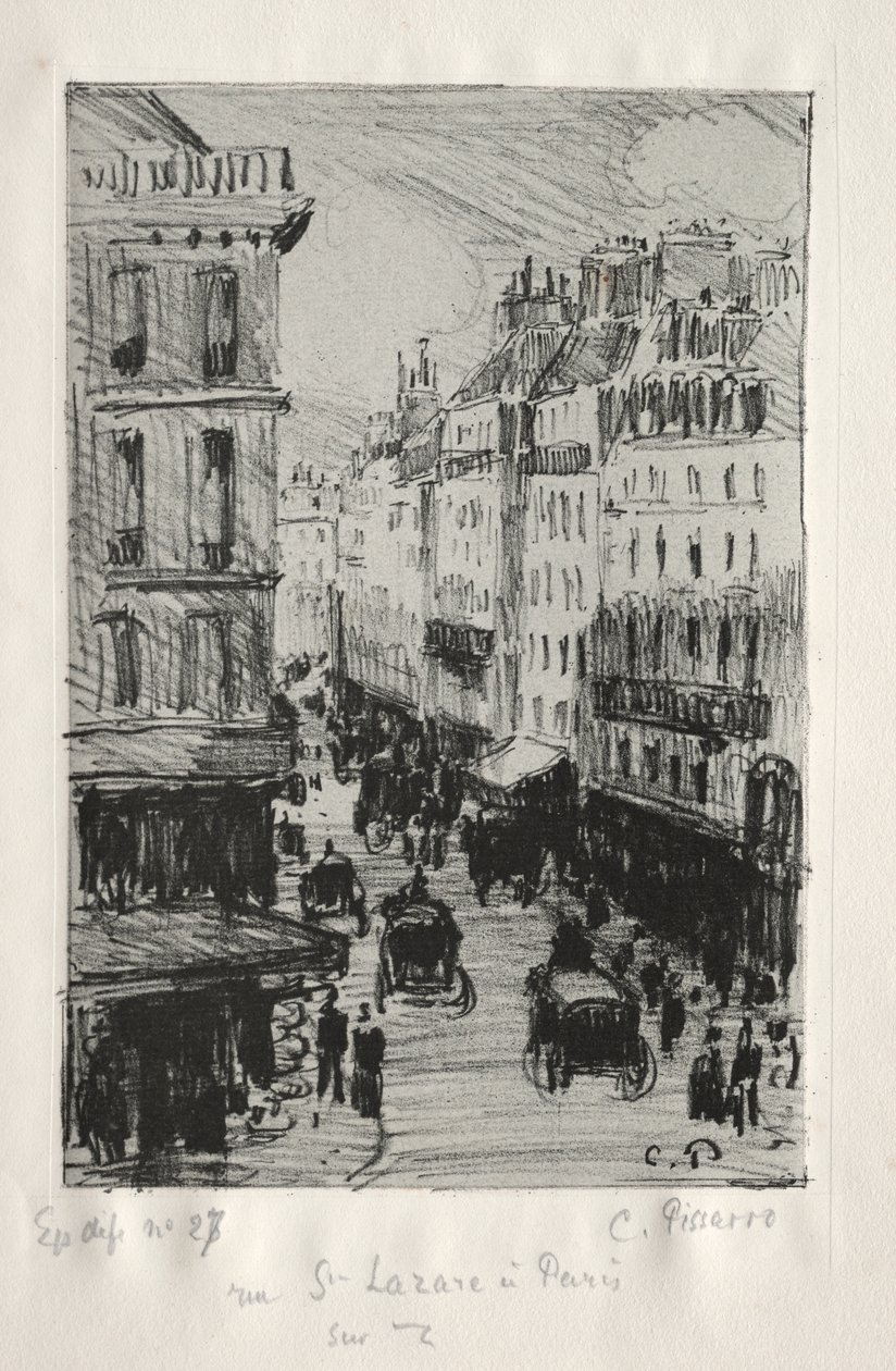 Rue Saint-Lazare, Paris by copy after Augustin Pajou