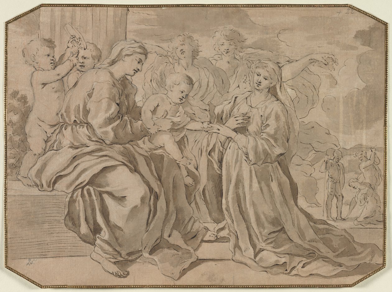 Mystic Marriage of St. Catherine by copy after Nicolas Poussin