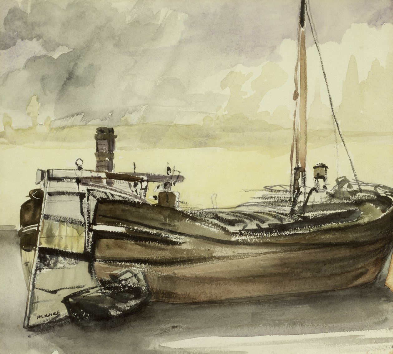 The Barge by Édouard Manet