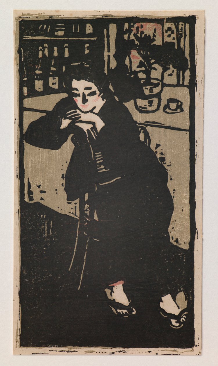 Woman in a Café by Ôta Saburô