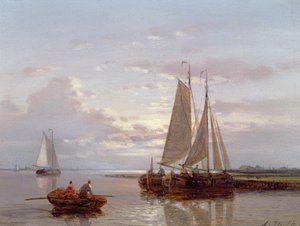 Boats on the River Scheldt