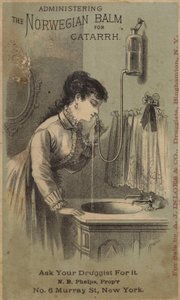 Lady Treating Catarrh