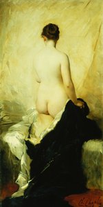 A Partially Draped Nude
